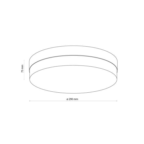 Lampe de salle de bain plafond IP44 salle de bain Ø 29 cm rond blanc noir