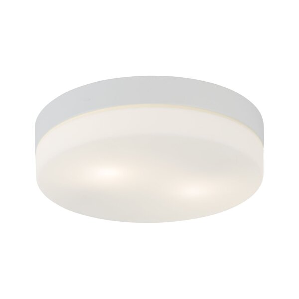 Plafonnier salle de bain rond Ø 29 cm IP44 salle de bain blanc E27