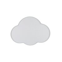 Kinderzimmerleuchte Grau Stoff Grau flach 2x E27 Wolke
