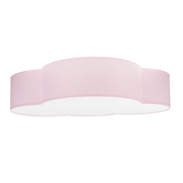 Wolkenlampe Rosa Stoff 62 cm lang 4x E27 Baby Kinder