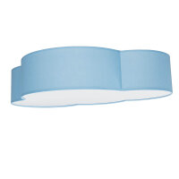 Deckenleuchte Kinderzimmer Blau Wolke Stoffschirm 4x E27
