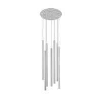Wei&szlig;e Pendelleuchte 7-flmg Esstisch Lampe CULT
