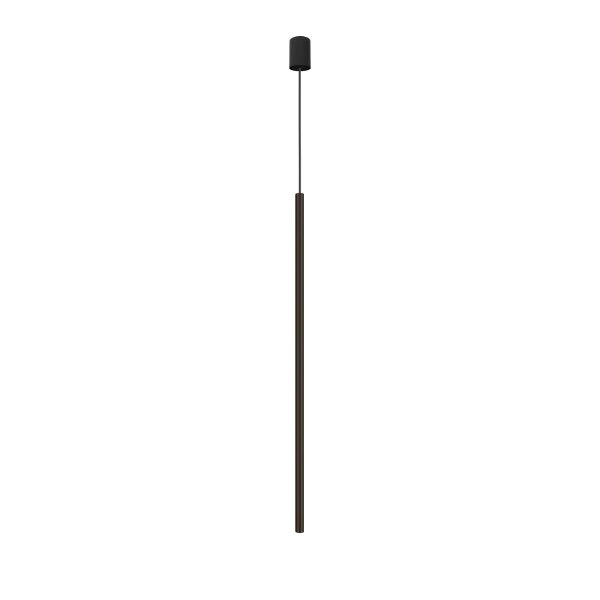 Schwarze Pendelleuchte Metall Ø2,5cm rund stilvoll
