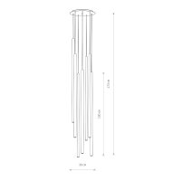 Lampe à suspendre laiton 7 flammes ronde Design...