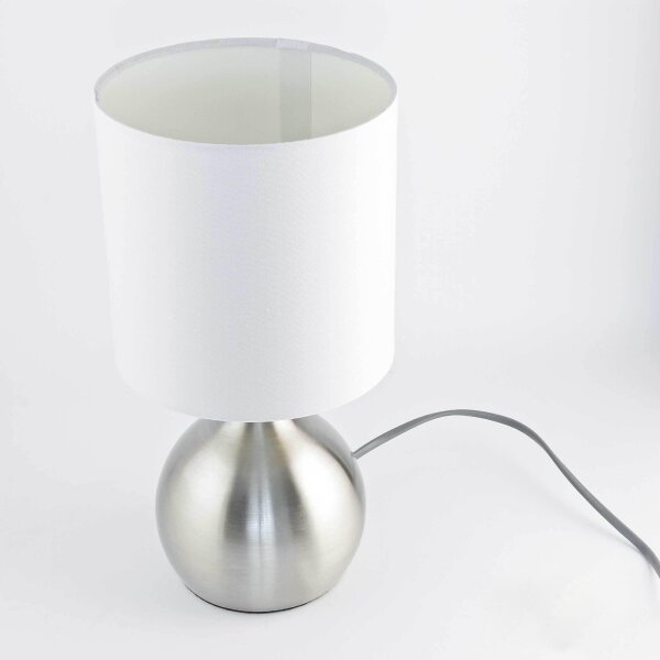 Dimmbare Touch Schreibtischleuchte Touchdimmer Modern silbern