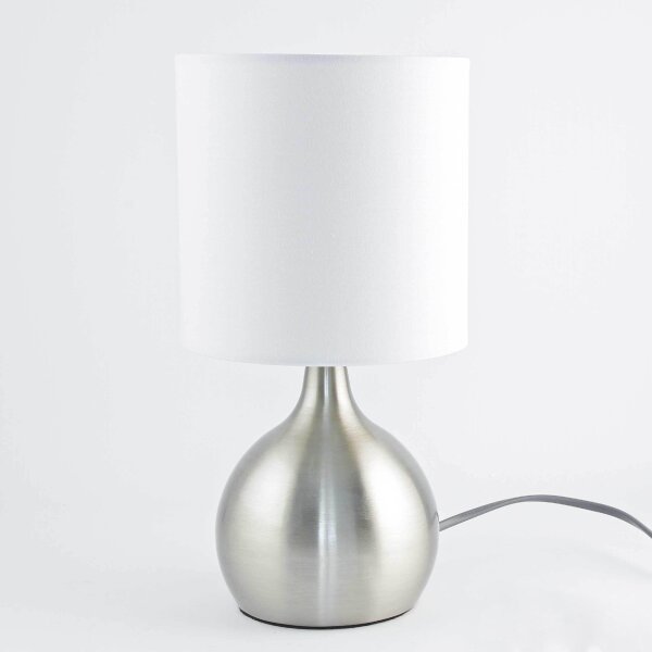 Dimmbare Touch Schreibtischleuchte Touchdimmer Modern silbern