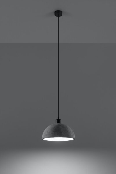 Hängelampe Beton Ø 30 cm Grau E27 Küche