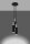 Lampe à suspendre Noir Gris Ø 20 cm Métal Béton 3 flammes