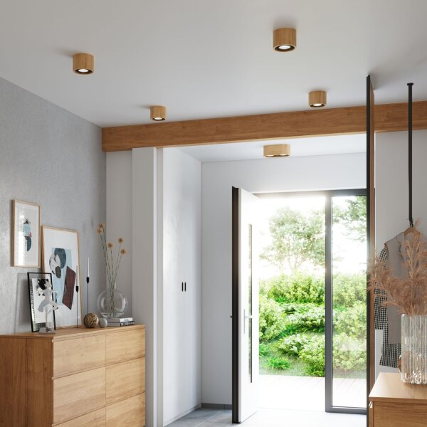 Deckenspot 2-flammig klein Modern Holz wohnlich DIWO