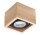 Spot Lampe Holz quadratisch B: 14 cm klein flach GU10