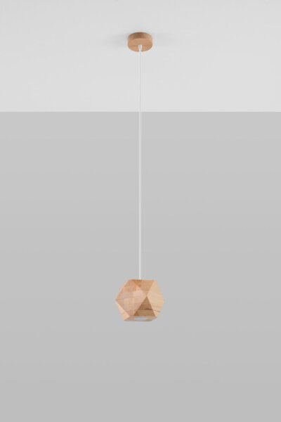 Lampe à suspendre en bois géométrique petit GU10 confortable ALBALI
