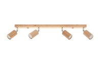 Deckenstrahler Holz 4-flammig 80 cm lang GU10 VESUVIA