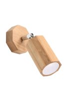 Spot mural bois H : 17,5 cm petit orientable GU10 SAMON