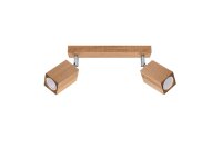 Spot de plafond Moderne Bois 2 flammes 30 cm de long GU10...