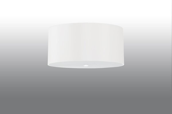 Deckenleuchte Stoff Glas Weiß Ø 50 cm blendarm 5x E27