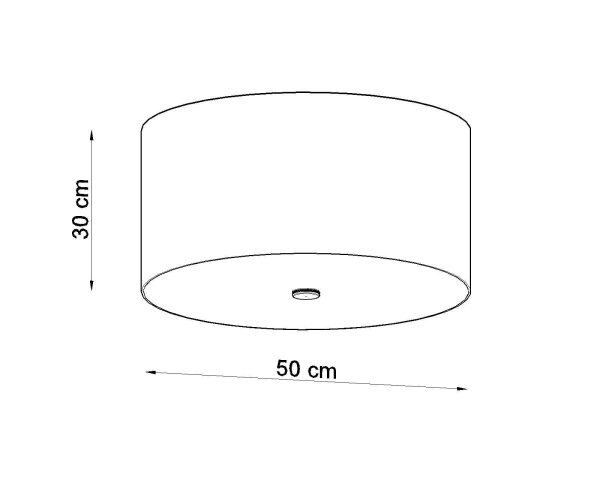 Deckenleuchte Stoff Glas Weiß Ø 50 cm blendarm 5x E27