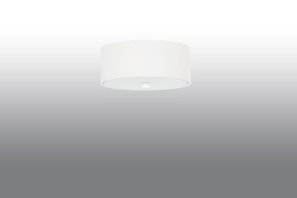 Lampe de plafond blanc tissu verre Ø 30 cm rond faible éblouissement 3x E27