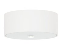 Lampe de plafond blanc tissu verre Ø 30 cm rond...