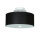 Runde Deckenlampe Schwarz Ø 30 cm blendarm Stoff Glas