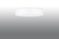 Plafonnier rond Ø 50 cm Blanc Tissu Verre faible...