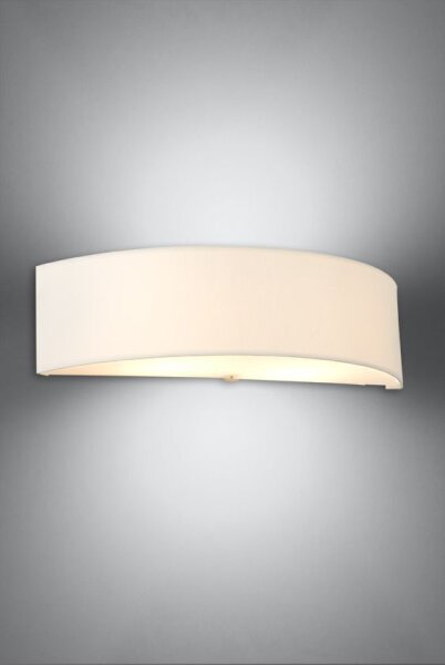 Applique Blanc Tissu Verre 45 cm Up Down Moderne 2x E27