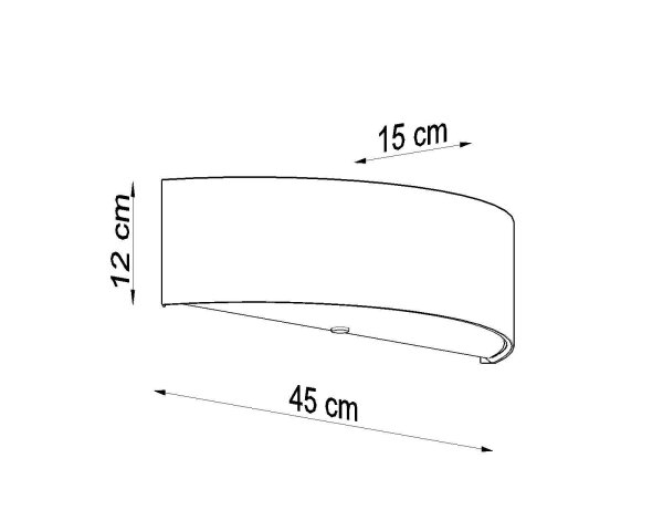 Applique Blanc Tissu Verre 45 cm Up Down Moderne 2x E27