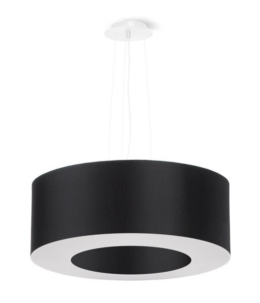 Hängelampe rund Ø 50 cm Schwarz Stoff Modern SANNY