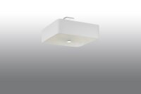 Lampe de plafonnier Blanc carré L : 45 cm Tissu...
