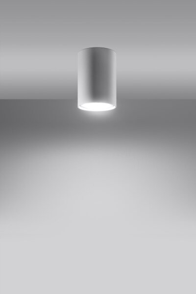 Aufputz Spot Weiß Metall rund Ø 6 cm H: 10 cm klein GU10