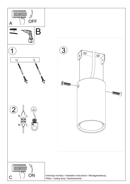 Aufputz Spot Weiß Metall rund Ø 6 cm H: 10 cm klein GU10