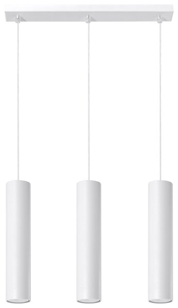 Lampe à suspendre Table de salle à manger blanche 3 flammes GU10 réglable en hauteur