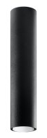 Deckenlampe schmal &Oslash; 6 cm H: 40 cm Metall Schwarz...