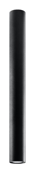 Plafonnier noir hauteur 60 cm Ø 6 cm cylindre GU10