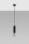 Lampe à suspendre EDYTH Noir Chrome Métal Ø 5 cm étroit GU10