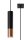 Lampe à suspendre Cylindre Noir Cuivre Ø 6 cm GU10 Métal