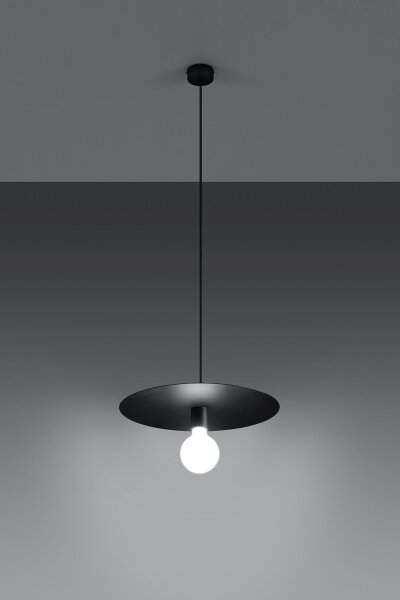 Hängelampe rund Schwarz Metall Ø 40 cm Modern E27