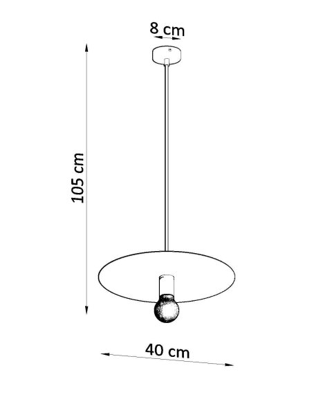 Hängelampe rund Schwarz Metall Ø 40 cm Modern E27