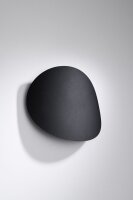 Schwarze Wandleuchte Modern Metall 2x G9 indirekt