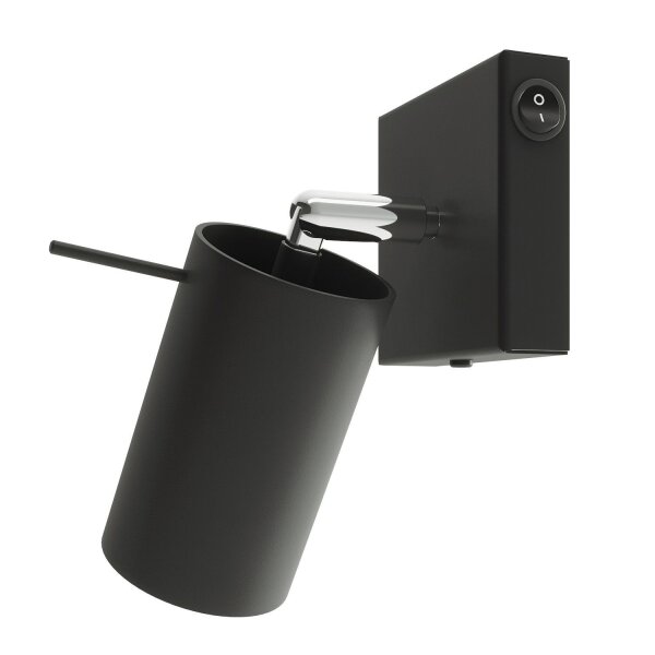 Spot Wand Schwarz verstellbar B: 8 cm klein Metall GU10