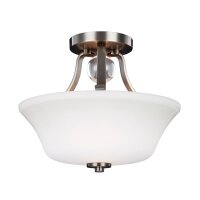 Deckenleuchte FLUIDA Nickel Ø35cm Lampe blendarm