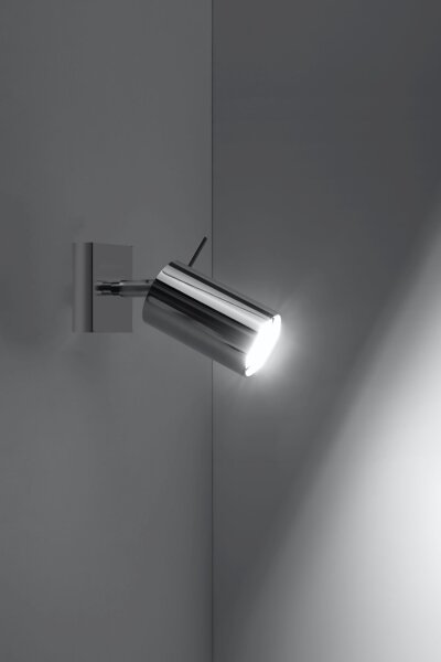 Spot Lampe Metall verstellbar B: 8 cm Chrom GU10
