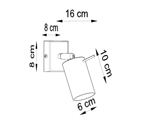 Spot Lampe Metall verstellbar B: 8 cm Chrom GU10