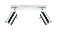 Deckenstrahler 2-flammig GU10 30 cm l&auml;nglich Chrom
