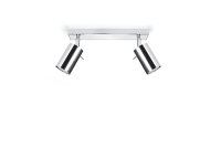 Deckenstrahler 2-flammig GU10 30 cm länglich Chrom