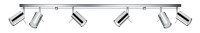 Deckenstrahler 6-flammig GU10 118 cm Chrom Metall