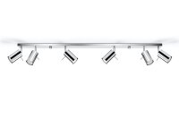 Deckenstrahler 6-flammig GU10 118 cm Chrom Metall
