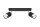 Spot de plafond noir chrome 30 cm métal 2 flammes