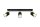 Deckenstrahler Metall Schwarz Gold 3-flammig 45 cm lang