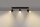 Deckenstrahler Metall Schwarz Gold 3-flammig 45 cm lang