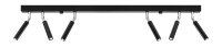 Plafonnier métal 100 cm de long 6 flammes G9 noir